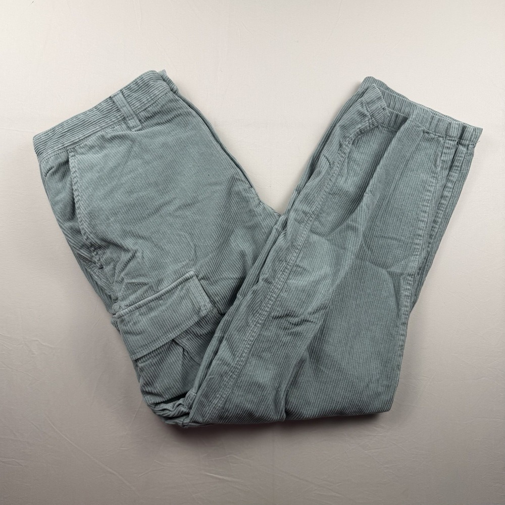 Vans Service Cargo Corduroy Pants Loose Tapered Fit Green‎ Mens Size 31 Skater